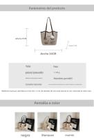 Bolso tejido informal para vacaciones en la playa de verano para mujer, bolso versátil para las axilas para ir de compras y viajar, 2025 - details 1