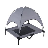 Cama elevada con dosel para mascotas, tienda de campaña portátil para perros y gatos, para el sol con dosel, para acampar al aire libre - details 5