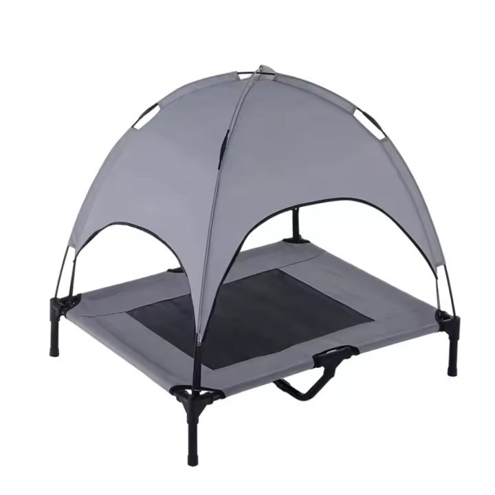 Cama elevada con dosel para mascotas, tienda de campaña portátil para perros y gatos, para el sol con dosel, para acampar al aire libre - 1