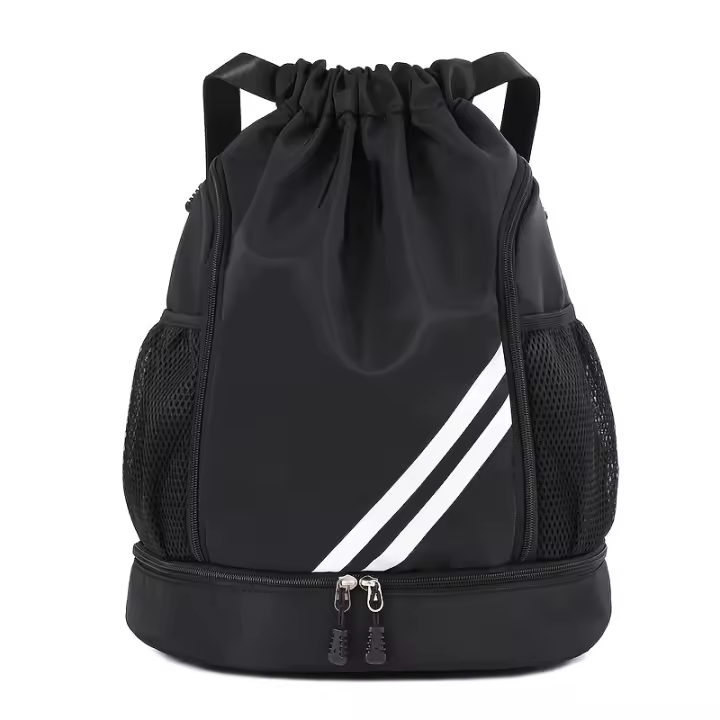 Mochila deportiva con cordón para Yoga y Fitness, bolsa deportiva para exteriores con cremallera de gran capacidad, separación de ropa seca y húmeda - 1