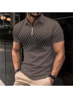 Polo de verano 2025 para hombre, manga corta, top de moda popular, estampado, corte ajustado. - details 20