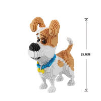 Bloques de construcción de animales de dibujos animados, ensamblaje creativo de perro y gato, rompecabezas educativo DIY, juguete interactivo para padres e hijos, Cartoo - details 2