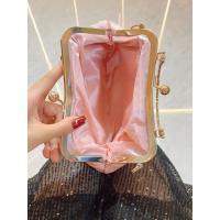 Nuevo Kelly francés brillante hecho a mano para banquete con incrustaciones de diamantes, bolso de cena con lazo, bandolera de hombro. - details 4