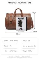 Equipaje al aire libre del cuero de la PU, bolso del equipaje de los hombres determinados del negocio, bolso del viaje - details 6