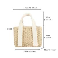 Handwoven Bag Fashionable Lightweight Top Handle Trendy Women's Handbag Woven Tote Bag for Shopping Camping Casual Beach Girls