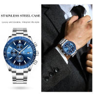 Reloj de Pulsera de Acero Inoxidable POEDAGAR Cronómetro de Lujo para Hombres Resistente al Agua - details 9