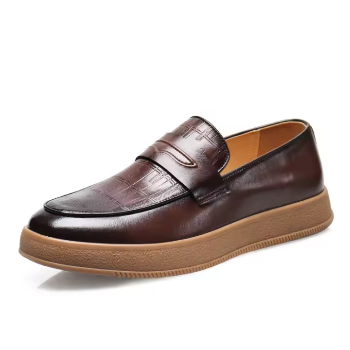 Mocasines zapatos de cuero casuales de verano para hombres zapatos cómodos y transpirables Doudou cubren los pies - 1