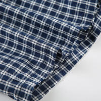 Pantalones cortos básicos cómodos e informales sueltos con botones de cintura elástica tejidos a rayas de verano para mujer - details 86
