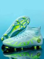Zapatos de fútbol de alta calidad para niños FG/AG, largos y cortos, TF, uñas rotas, entrenamiento de otoño, césped artificial, cobertura de verano e invierno - details 2