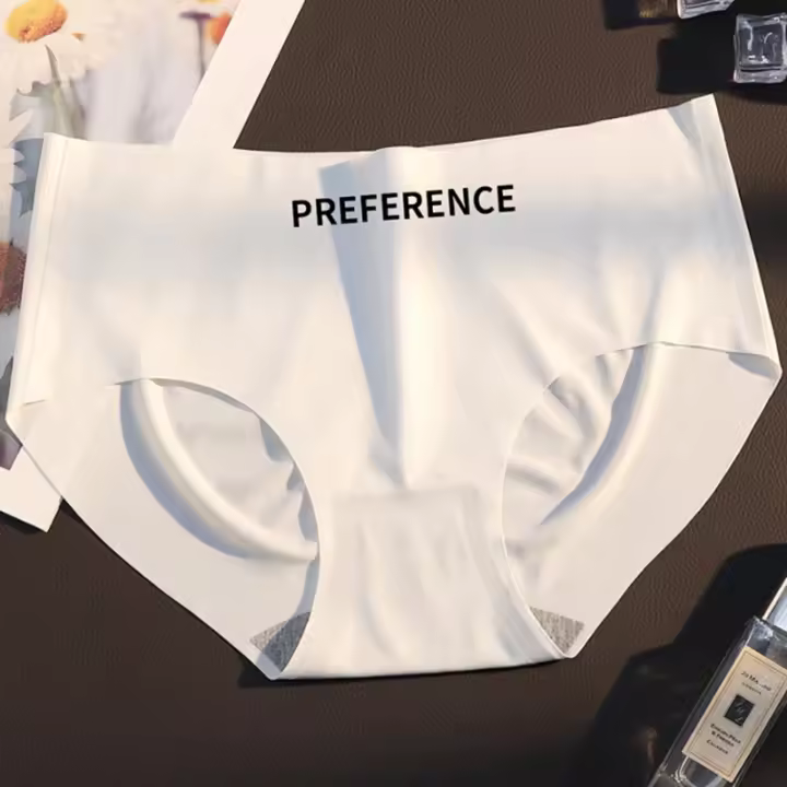 Bragas sin costuras de seda de hielo para mujer, ropa interior elástica de cintura media, lencería deportiva Sexy, bragas invisibles - 1