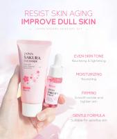 LAIKOU Sakura Kit de Cuidado de la Piel de 4 Piezas Limpiador Facial, Crema para los Ojos, Esencia de Serum Facial, Aceite Nutritivo Rejuvenección de la Piel - details 4