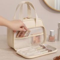 Bolsas de almacenamiento de cosméticos de gran capacidad, bolsa de almacenamiento de artículos de tocador impermeable multifuncional con asa, bolsas de lavado portátiles para mujer - details 2