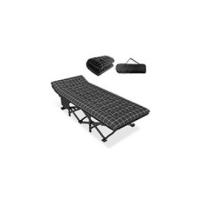 Cama plegable de camping, cama para invitados hasta 200 kg, con bolsillo lateral, tumbona portátil para exterior, jardín, viajes e interior - details 12