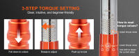 Succebuy Destornillador de Torque Ajustable Kit de Destornillador Mecánico de Doble Dirección con Palos de Extensión y Adaptadores - details 1