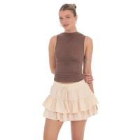 Nueva Falda Culotte Pastel Dulce Anti-Luz con Cintura Elástica y Cordón para Mujer, Verano 2025 - details 0