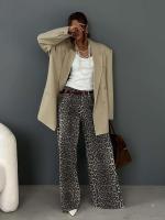 Pantalones de Pierna Ancha y Estampado de Leopardo Cintura Alta, Ajuste Suelto, Comodidad y Calidad - details 3