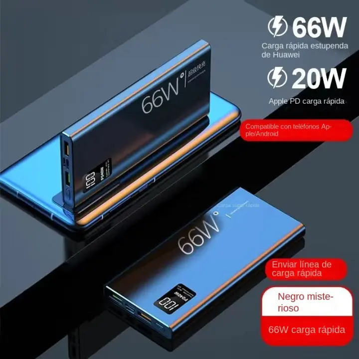 Banco de energía de 50000 mAh Pantalla LED de carga súper rápida de 66 W con cable de carga para facilitar el transporte - 1