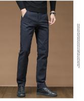Pantalones informales gruesos de lana para hombre, nuevos pantalones cálidos rectos ajustados para invierno, pantalones informales de negocios para oficina, moda coreana para hombre - details 15
