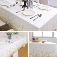Mantel de 274x137cm, cubierta de mesa de puntos negros bronceados para adultos, suministros para fiesta de feliz cumpleaños, decoraciones de boda, decoración navideña - details 1