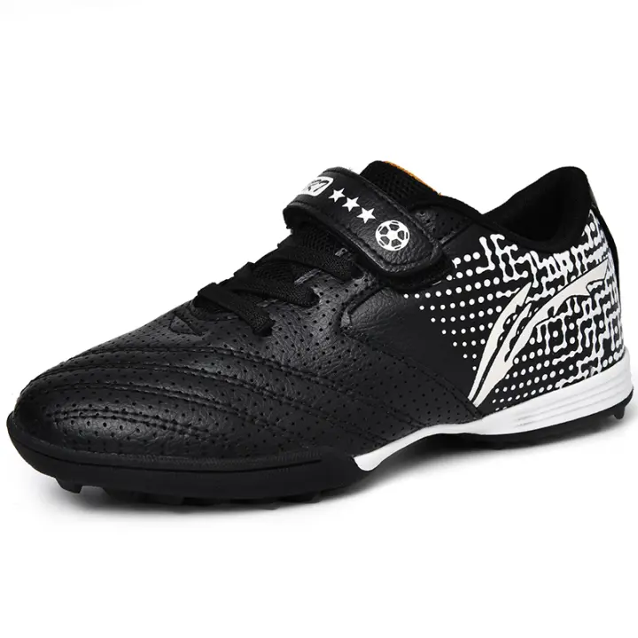 Zapatos de Fútbol para Niños Botas de Fútbol TF de Cuero Suela de Goma Natural - 1
