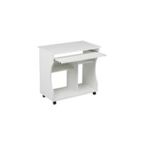 Mesa Ordenadora con Ruedas Pequeña Escritorio con Bandera de Teclado Mesa Gaming con Cajón para Estudio Límite de Espacio Negro 79,5x56x51cm Madera Clara - details 5