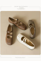 Zapatos Mary Jane franceses de fondo plano con poco profundo, zapatos de mujer de primavera con suela suave, zapatos de ballet. - details 0