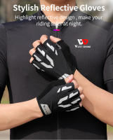 WEST BIKING-guantes de ciclismo reflectantes para hombre y mujer, manoplas de medio dedo para deporte, gimnasio, Fitness, bicicleta de carretera y montaña, Verano - details 2