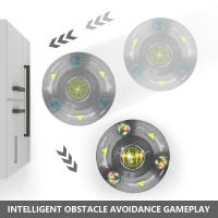 Máquina automática de burbujas de 32 agujeros, platillo volador giratorio inteligente para evitar obstáculos con luz, juguetes para niños pequeños, regalo - details 4