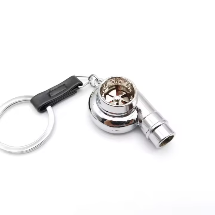 Llavero Turbo de aleación con personalidad, con sonido, Multicolor, INS, silbato para coche, llavero con sonido, Mini hebilla para llave, regalos - 1