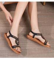 Sandalia Plana Mujer 2025 Punta Redonda con Cristales - Diseño Transpirable Boho Chic, Zapatos de Verano Cómodos para Playa, Fiesta y Diario, Moda Primavera-Verano - details 27