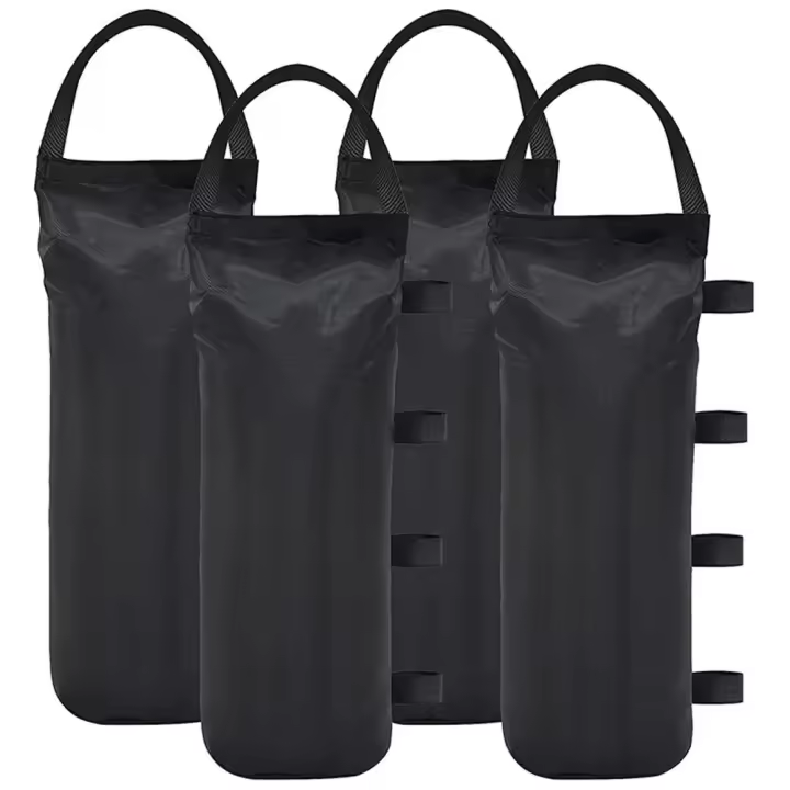 Dosel portátil de 1/4 piezas para jardín, Gazebo, pata de pie, negro con asa, juego de tienda de campaña para fiesta, pesas, bolsa de arena para acampar - 1