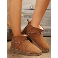 Botas de nieve de lana de oveja auténtica para hombres y mujeres, zapatos cálidos con plataforma Bo Cut, botas cortas de cuero para invierno, nuevas en 2023 - details 19