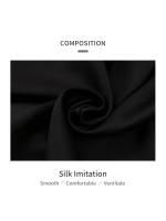 Pijamas de Seda para Mujer Tops y Pantalones de Talla Grande Ropa de Dormir Informal con Botones - details 3