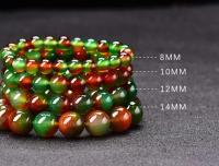 Pulsera de cristal de ágata de pavo real natural para mujeres y hombres, pulsera de riqueza, amuleto de buena suerte, joyería - details 0