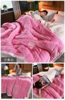 Mantas cálidas para la cama, edredón de franela gruesa de 3 capas, suave y cómodo, lavable, Otoño e Invierno - details 21