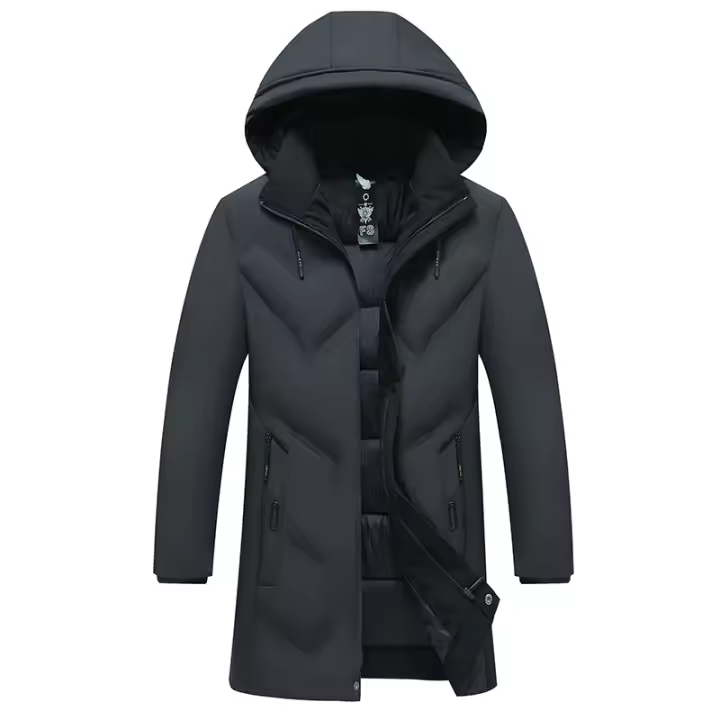 CHAIFENKO Chaqueta de Invierno de Forro de Poliéster Abrigo de Forro Removible Zip de Cierre - 1