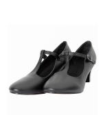 Dynadans Zapatos de baile de piel sintética con correa en T para mujer, calzado negro de 2 pulgadas, UPD - details 0