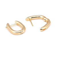 Aretes de Cuerda de Metal Dorado de 18K Diseño Redondo Rectangular de Alta Calidad - details 21