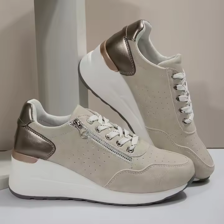 Zapatos casuales de mujer, zapatos deportivos con cordones de moda, - 1