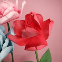Flor de Magnolia simulada 3D, 30/50CM, flor de simulación de espuma colorida, paisaje de centro comercial, decoración de boda, flor simulada - details 17
