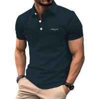 Camisa Polo Hombre Verano Manga Corta Moda Ajustada Deporte Botones Impresión 3D Digital Negocios Camisas Tops Transpirables - details 5