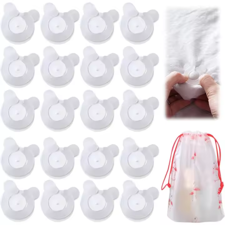 20 Piezas De Clip Para Funda De EdredóN Y 1 Pieza De Bolsa De Almacenamiento, Clip Multifunción Para SáBana, Retenedor Antideslizante Para Fijar La Funda De EdredóN - 1