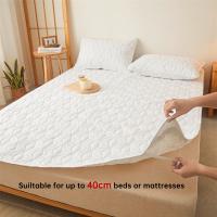 Protector de colchón impermeable, almohadilla de cubierta de colchón silenciosa transpirable con 4 correas de esquina elásticas que se adapta a hasta 40 cm de profundidad - details 2