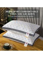 Almohada de Algodón con Pluma de Estilo Hotel Almohada de Cuello Tres Dimensional para Dormitorios y Hoteles - details 3
