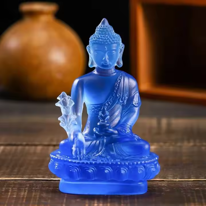 Estatua artesanal de resina para el hogar, escultura de Buda tailandesa, decoración Zen, adornos, decoración del coche - 1