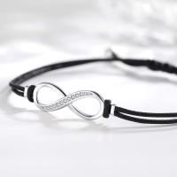 Pulseras de Plata de Ley 925 con Circonia Cúbica 3A para Mujer, Pulsera de Cuerda Hecha a Mano, Regalos Originales ajustables, 16 + 3cm - details 2