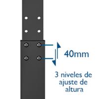 Soporte TV Ruedas para Pantallas de Plasma/LCD/LED de 30-70 Pulgadas hasta 40 kg, Soporte TV Suelo con 6 Ajustes de Altura Ajustable de Vidrio Templado de 2 Niveles, MAX VESA 600x400 mm - details 5