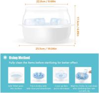 Esterilizador de microbiberones, esterilizador de microbiberones, esterilizador a vapor, apto para 6 biberones, chupetes, vasos en 2 a 6 minutos - details 3