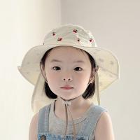 Gorro panamá Kawaii para niños, protección del cuello, bordado de dibujos animados, sombrero para el sol para bebé, protector solar, sombrero de pescador de verano de secado rápido para niñas - details 14
