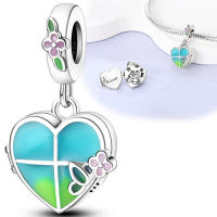 Colgante con cuentas de plata de ley 925, pulsera Original para fabricación de joyas, regalo del Día de San Valentín - details 2